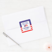 星とストライプ1歳の誕生日 スクエアシール (封筒)