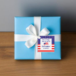 星とストライプ1歳の誕生日 フェイバータグ