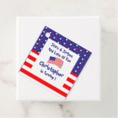 星とストライプ1歳の誕生日 フェイバータグ (インサイチュ)