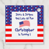 星とストライプ1歳の誕生日 フェイバータグ (裏面)