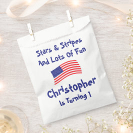 星とストライプ1歳の誕生日 フェイバーバッグ