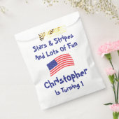星とストライプ1歳の誕生日 フェイバーバッグ (封をした状態)