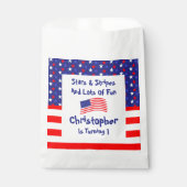 星とストライプ1歳の誕生日 フェイバーバッグ (正面)