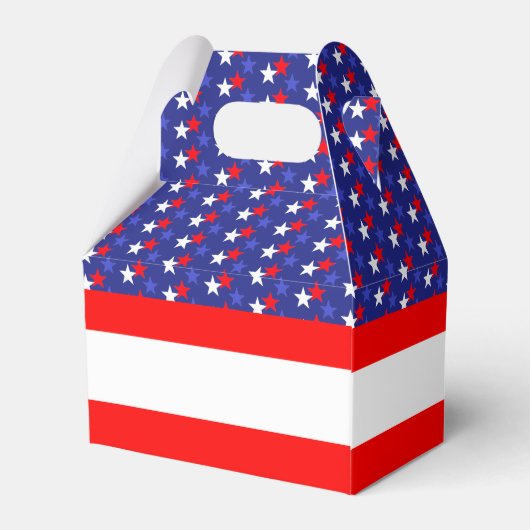 星とストライプ1歳の誕生日 フェイバーボックス (裏面サイド)