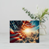 星とストライプ、アメリカ国旗、古い栄光、 箔シーズンポストカード (立ち正面)