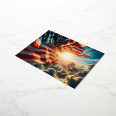 星とストライプ、アメリカ国旗、古い栄光、 箔シーズンポストカード (回転した状態)