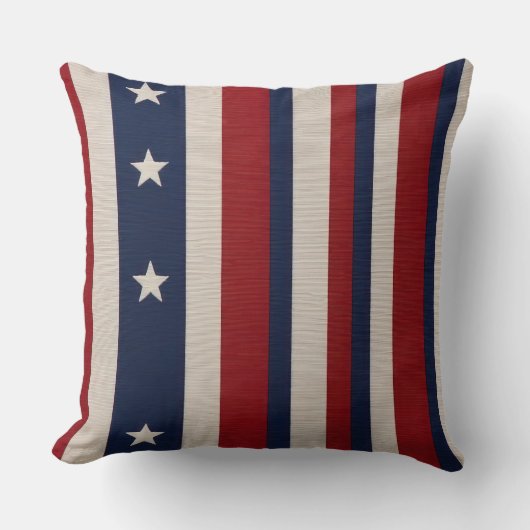 星とストライプ クッション (正面)