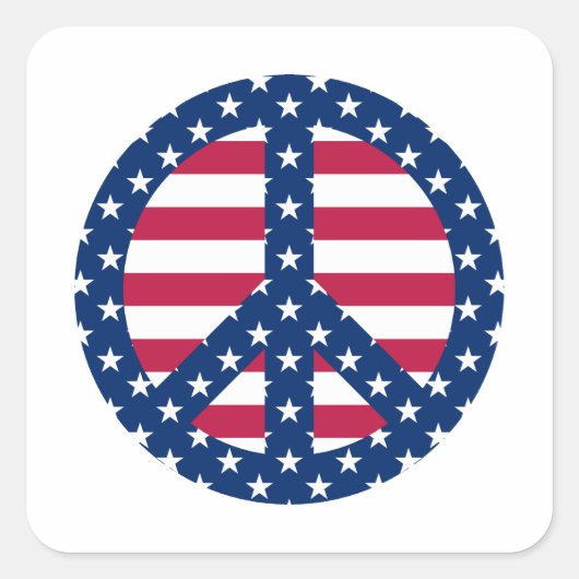 星とストライプ スクエアシール (正面)