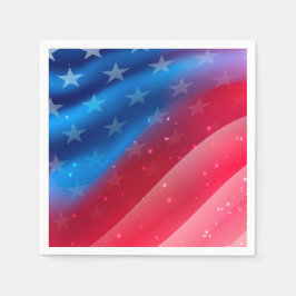 星とストライプ スタンダードカクテルナプキン