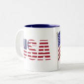 星とストライプ ツートーンマグカップ (正面左)
