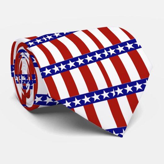 星とストライプ ネクタイ (ロール)