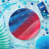 星とストライプ ペーパープレート (パーティー)