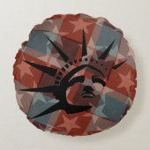 星とストライプ ラウンドクッション (正面)