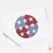 星とストライプ ラウンドシール (封筒)