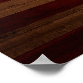 星とストライプ(ヴィンテージウッド米国国旗) ポスター (角)