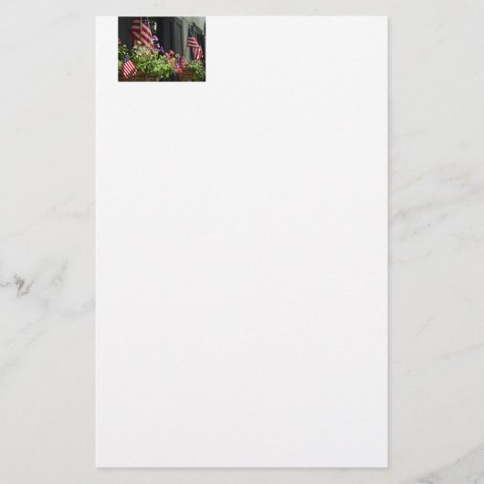 星とストライプ 便箋 (正面)