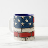 星とストライプ、古い栄光。 ツートーンマグカップ (正面左)