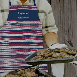 星とストライプ – 愛国的 – 赤白青 エプロン