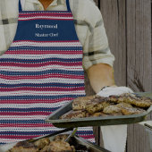 星とストライプ – 愛国的 – 赤白青 エプロン