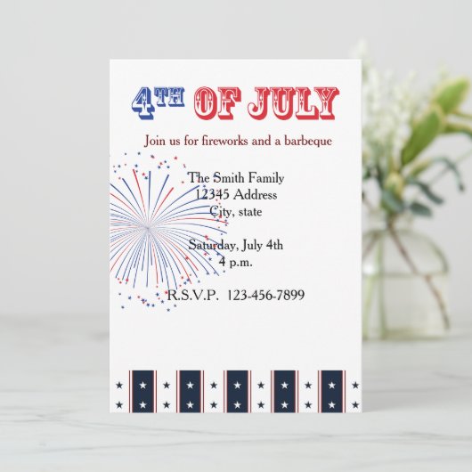 星とストライプ 招待状 (スタンド正面)