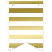 星とストライプ | 白黒金ゴールド | 卒業 バンティングフラッグ (第1の旗)