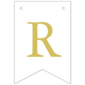 星とストライプ | 白黒金ゴールド | 卒業 バンティングフラッグ (第3の旗)