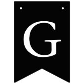 星とストライプ | 白黒銀 | 卒業 バンティングフラッグ (第2の旗)