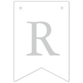 星とストライプ | 白黒銀 | 卒業 バンティングフラッグ (第3の旗)