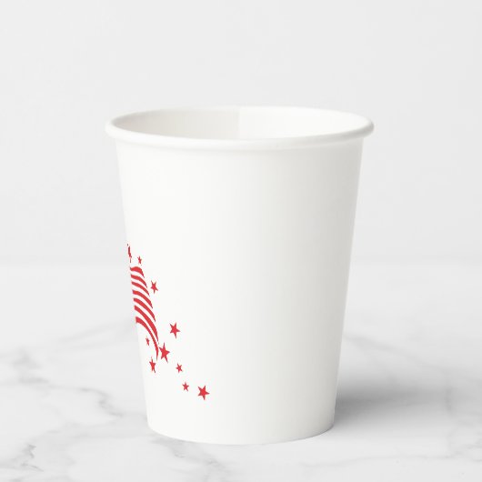 星とストライプ 紙コップ (左)