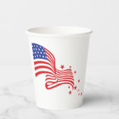 星とストライプ 紙コップ (正面)
