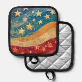 星とストライプ 鍋敷き (正面/裏面)