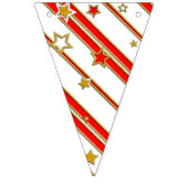 星とストライプ – 青い赤の金ゴールド白のパターン1 バンティングフラッグ (第3の旗)