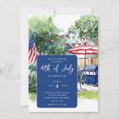 星とストライプBBQ Bash 招待状 (正面)