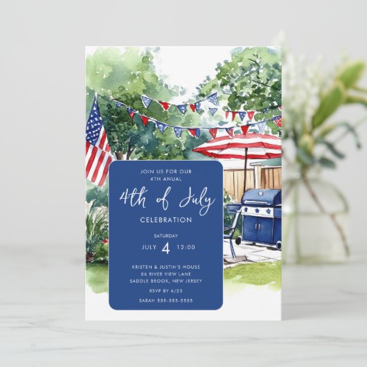 星とストライプBBQ Bash 招待状 (スタンド正面)