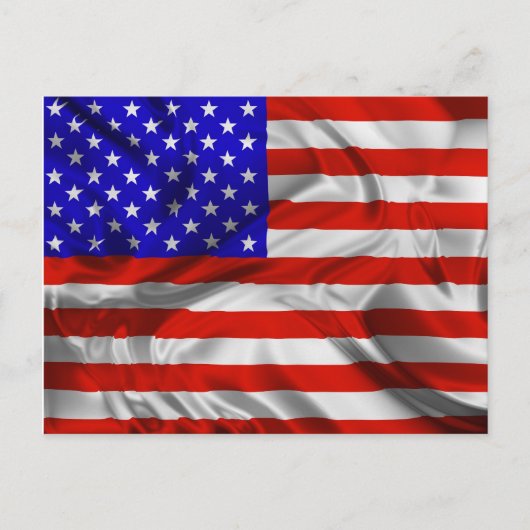 星とストライプUsaシルク国旗はがき ポストカード (正面)