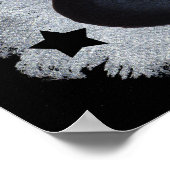 星とスパイダーポスター付き黒い魔女の帽子 ポスター (角)