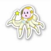 星とダイバーとしてのタコ シール (正面)