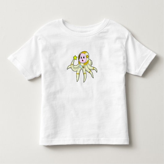 星とダイバーとしてのタコ トドラーTシャツ (正面)