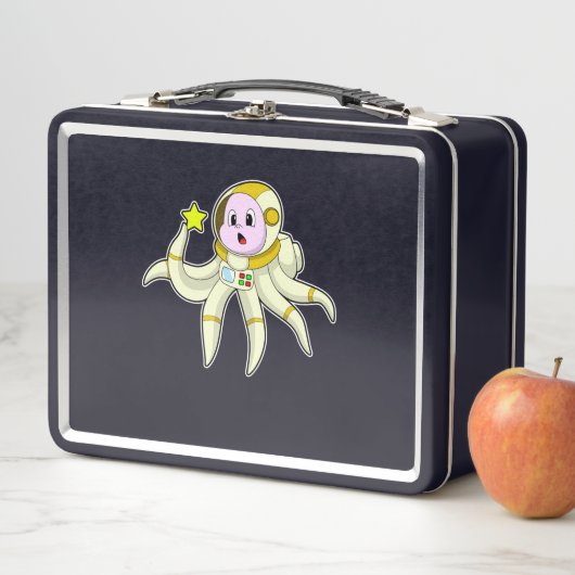 星とダイバーとしてのタコ メタルランチボックス (インサイチュ)