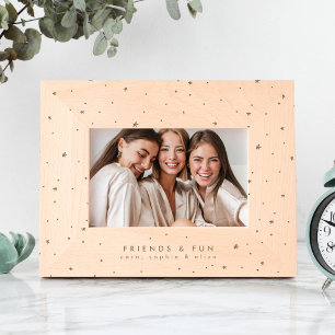 星とドットのおもしろいシンプルパーソナライズされた レーザー彫刻フレーム