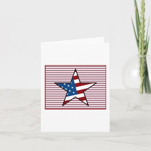 星とノテストライプカード サンキューカード (正面)