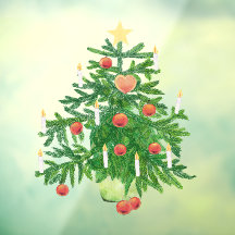 星とハートのクッキーがあるヴィンテージのクリスマスツリー