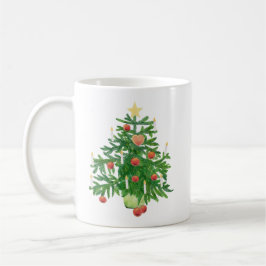 星とハートのクッキーがあるヴィンテージのクリスマスツリー コーヒーマグカップ
