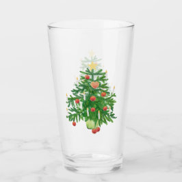 星とハートのクッキーがあるヴィンテージのクリスマスツリー タンブラーグラス