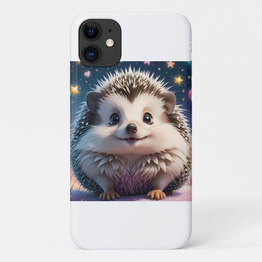 星とハートの可愛いハリネズミ Case-Mate iPhoneケース (裏面)