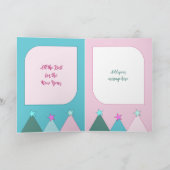 星とバウリーの陽気なクリスマスフォトピンク シーズンカード (内部)