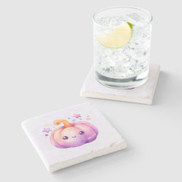 星とパステルパンプキンのかわいいドリーミーな雰シュール ストーンコースター