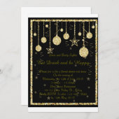 星とパーティライト 招待状 (正面/裏面)