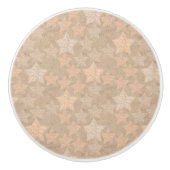 星とファッショナブルなクラフトバックグラウンド。 セラミックノブ (正面)