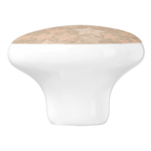 星とファッショナブルなクラフトバックグラウンド。 セラミックノブ (側面)